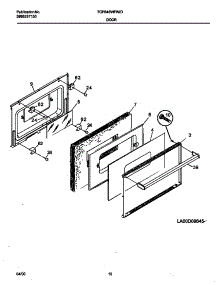 06 - Door parts for Frigidaire Range TGF645WFW7 from AppliancePartsPros.com