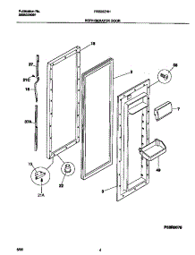 03 - Refrigerator Door parts for Frigidaire Refrigerator FRS26ZNHQ3 from AppliancePartsPros.com