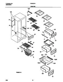 05 - Shelves parts for Frigidaire Refrigerator FRS26ZNHW3 from AppliancePartsPros.com