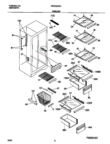 05 - Shelves parts for Frigidaire Refrigerator WRS22WNHW4 from AppliancePartsPros.com