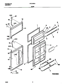 02 - Door parts for Frigidaire Refrigerator FRT21IPRHD6 from AppliancePartsPros.com