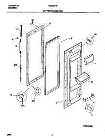 03 - Refrigerator Door parts for Frigidaire Refrigerator TRS20WRHD4 from AppliancePartsPros.com