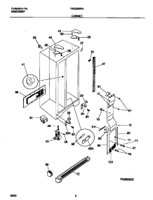 04 - Cabinet parts for Frigidaire Refrigerator TRS20WRHD4 from AppliancePartsPros.com