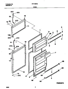 02 - Door parts for Frigidaire Refrigerator FRT16NRGD6 from AppliancePartsPros.com