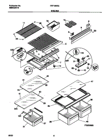 04 - Shelves parts for Frigidaire Refrigerator FRT16NRGY6 from AppliancePartsPros.com