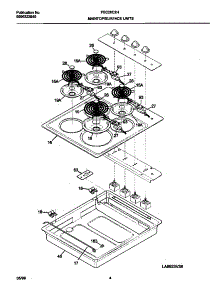 03 - Maintop / Elements parts for Frigidaire Cooktop FEC26C2HCA from AppliancePartsPros.com
