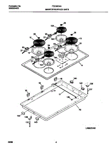03 - Maintop / Elements parts for Frigidaire Cooktop FEC36C4HSA from AppliancePartsPros.com