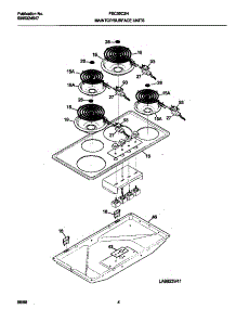 03 - Maintop / Elements parts for Frigidaire Cooktop FEC36C2HSA from AppliancePartsPros.com