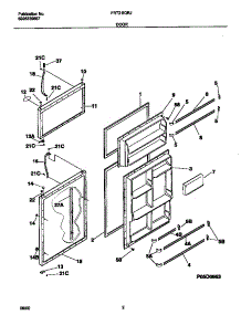 02 - Doors parts for Frigidaire Refrigerator FRT21IQRJD0 from AppliancePartsPros.com