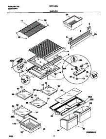 04 - Shelves parts for Frigidaire Refrigerator FRT21IQRJD0 from AppliancePartsPros.com