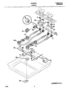 03 - Burner parts for Frigidaire Cooktop FGC26C3HCA from AppliancePartsPros.com