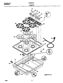 02 - Top parts for Frigidaire Cooktop FGC26C3HWA from AppliancePartsPros.com