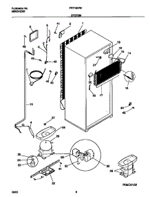 05 - System parts for Frigidaire Refrigerator FRT16CRHW5 from AppliancePartsPros.com