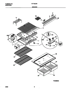 04 - Shelves parts for Frigidaire Refrigerator FRT16CRHW5 from AppliancePartsPros.com