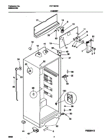 03 - Cabinet parts for Frigidaire Refrigerator FRT16CRHW5 from AppliancePartsPros.com