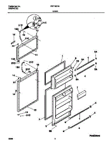 02 - Door parts for Frigidaire Refrigerator FRT16CRHW5 from AppliancePartsPros.com