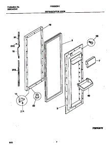 03 - Refrigerator Door parts for Frigidaire Refrigerator FRS26ZNHQ4 from AppliancePartsPros.com