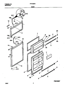 02 - Door parts for Frigidaire Refrigerator FRT18DRHY1 from AppliancePartsPros.com