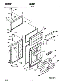 02 - Door parts for Frigidaire Refrigerator FRT18IQGJD1 from AppliancePartsPros.com