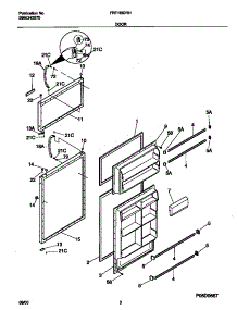 02 - Door parts for Frigidaire Refrigerator FRT18IDRHD1 from AppliancePartsPros.com