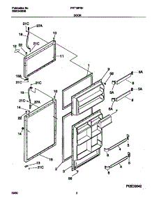 02 - Door parts for Frigidaire Refrigerator FRT18PRHW1 from AppliancePartsPros.com