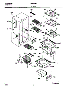 05 - Shelves parts for Frigidaire Refrigerator WRS22WNHW5 from AppliancePartsPros.com