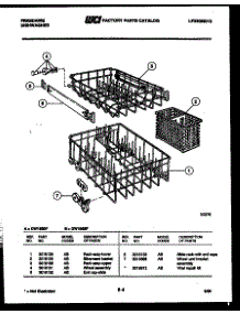 08 - Racks And Trays parts for Frigidaire Dishwasher DW1800FA from AppliancePartsPros.com