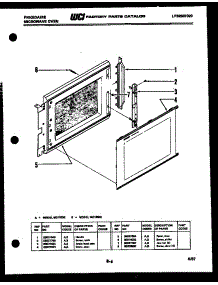 03 - Door Parts parts for Frigidaire Microwave MC1360E from AppliancePartsPros.com