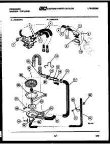06 - Pump, Water Valve And Water Inlet parts for Frigidaire Washer WDSCW6 from AppliancePartsPros.com