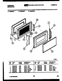 03 - Door Parts parts for Frigidaire Microwave MC830EL2 from AppliancePartsPros.com