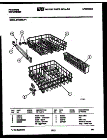 08 - Racks And Trays parts for Frigidaire Dishwasher DW1050LA1 from AppliancePartsPros.com