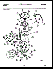 03 - Tub Detail parts for Frigidaire Washer WLW1 from AppliancePartsPros.com