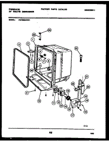 05 - Tub And Frame Parts parts for Frigidaire Dishwasher DW7600AWL1 from AppliancePartsPros.com