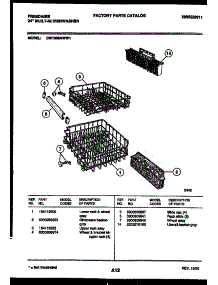 08 - Racks And Trays parts for Frigidaire Dishwasher DW7600AWL1 from AppliancePartsPros.com