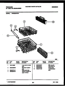 08 - Racks And Trays parts for Frigidaire Dishwasher DW6000AWL1 from AppliancePartsPros.com