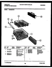 08 - Racks And Trays parts for Frigidaire Dishwasher DW6500AWL1 from AppliancePartsPros.com