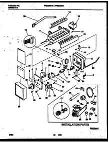 16 - Ice Maker And Installation Parts parts for Frigidaire Refrigerator FRS24XHAW1 from AppliancePartsPros.com