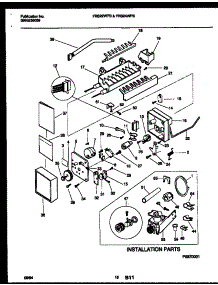 10 - Ice Maker And Installation Parts parts for Frigidaire Refrigerator FRS24WPBD0 from AppliancePartsPros.com