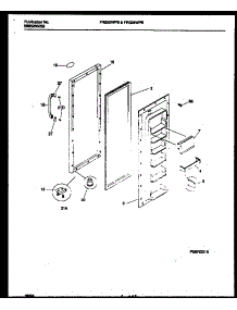 03 - Refrigerator Door Parts parts for Frigidaire Refrigerator FRS24WPBW0 from AppliancePartsPros.com