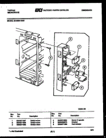 04 - Micro Switch parts for Frigidaire Microwave 56-2090-00-01 from AppliancePartsPros.com