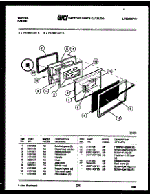 06 - Lower Door Parts parts for Frigidaire Range 73-7857-23-06 from AppliancePartsPros.com