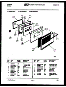 04 - Door Parts parts for Frigidaire Range 30-3349-23-01 from AppliancePartsPros.com