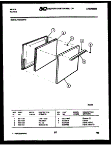 03 - Door Parts parts for Frigidaire Range VG30AW3-23 from AppliancePartsPros.com