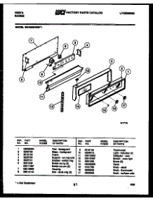 06 - Backguard parts for Frigidaire Range 30DEMBWDD1-23 from AppliancePartsPros.com