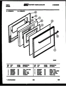05 - Door Parts parts for Frigidaire Range VP30CW3-23 from AppliancePartsPros.com