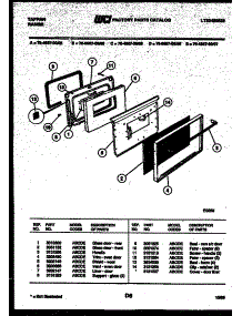 04 - Lower Oven Door Parts parts for Frigidaire Range 76-4667-32-06 from AppliancePartsPros.com