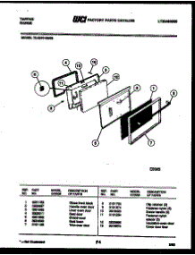 04 - Lower Oven Door Parts parts for Frigidaire Range 72-2547-66-08 from AppliancePartsPros.com