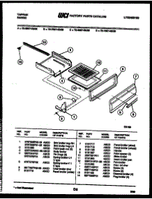 05 - Broiler Drawer Parts parts for Frigidaire Range 72-7657-23-08 from AppliancePartsPros.com