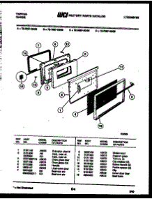 04 - Lower Oven Door Parts parts for Frigidaire Range 72-7657-66-08 from AppliancePartsPros.com