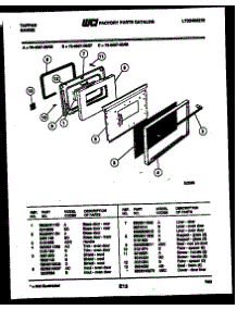 04 - Lower Oven Door Parts parts for Frigidaire Range 76-4667-66-08 from AppliancePartsPros.com
